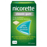 Жевательная резинка для курения Никоретте, NICORETTE Classic, 2 мг/105 шт