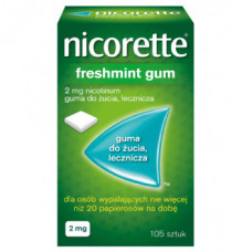 Для відмови від куріння Нікоретте, NICORETTE Freshmint, 2 мг/105 шт