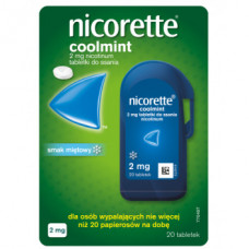 Для відмови від куріння Нікоретте, NICORETTE Coolmint, 2 мг/20 табл