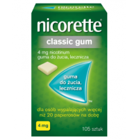 Никотиновая жевательная резинка Никоретте, Nicorette Classic Gum, 4мг/105 шт