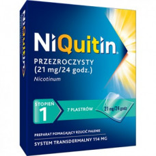 Нікотиновий пластир від нікотинової залежності Ніквітин, Niquitin 1, 21 мг/24h/7 шт 