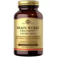 Мозг работает с бакоминдом и куркумином Солгаром, Solgar Brain Works with Bacomind and Curcumin, 60 капсул