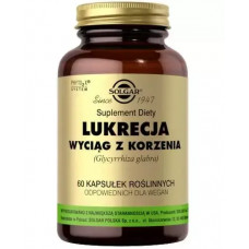 Вітаміни екстракт кореня солодки, Солгар, SOLGAR Licorice root extract, 60 капсул