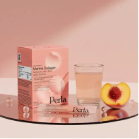 Морской коллаген в стиках со вкусом персика, Marine Collagen Perla Helsa, 30 стеков