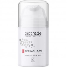 Крем-маска для обличчя, антивікова нічна з ретинолом, BIOTRADE Intensive Retinol 0,5% overnight cream mask, 50 мл