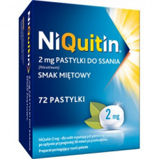 Таблетки з м'ятним смаком, Ніквітин, NIQUITIN, 2 мг, 72 шт