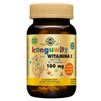 Витамин С со вкусом апельсина, Солгар, Solgar Kanguwity Witamina C 100 mg, 90 капс