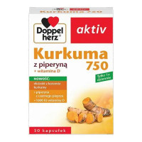 Куркума 750 з піперином+вітамін D, Doppelherz aktiv, 30 капс