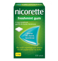 Никотиновая жевательная резинка с мятным вкусом Никоретте, Nicorette Freshmint gum, 4mg/105 шт