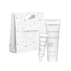 Christina Illustrious - Омолоджувальний нічний крем для шкіри навколо очей (15 мл) + Захисний крем для рук SPF 15 (75 мл)