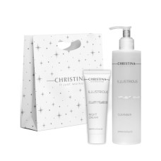 Christina Illustrious – Подарунковий набір Оновлювальний нічний крем (50 мл) + Гель для вмивання з AHA (300 мл)