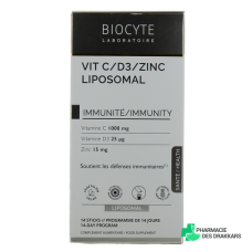 Витаминно-минеральный комплекс Biocyte Vit C/D3/Zinc Liposomal, 14 стиков