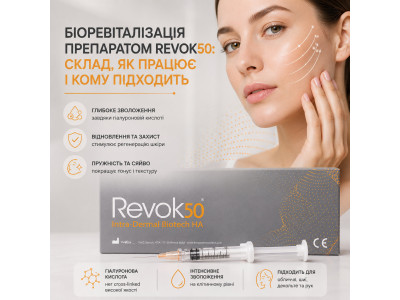Біоревіталізація препаратом Revok50: склад, як працює і кому підходить