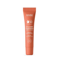 BABE SUN PROTECTION Бальзам-тинт для губ и щёк NUDE с гиалуроновой кислотой и пептидами spf 50, 20 мл