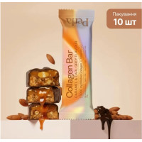 Perla Helsa Collagen Bar Almond Caramel & Earl Grey – функціональний батончик з колагеном, мигдалем і карамеллю, набір 10×45 г