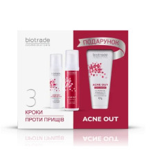 Biotrade Acne Out Набір «Три кроки проти прищів» – гель для вмивання, лосьйон та крем для проблемної шкіри