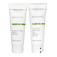 Christina Bio Phyto - Нормалізувальний нічний крем + Денний крем Абсолютний захист SPF 20