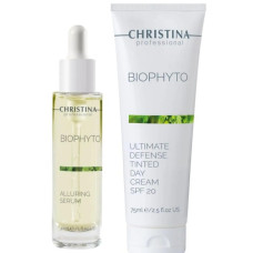 Christina Bio Phyto - Сыворотка Очарование + Дневной крем Абсолютная защита SPF 20 с тоном