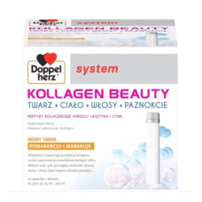 Ампулы Doppelherz System Kollagen Beauty со вкусом апельсина и маракуйи, 30 x 25 мл