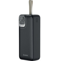 Зовнішній акумулятор павербанк, HAWK HW-PB30000 30000 мАг 22.5 Вт, Чорний