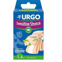 Эластичный бинт-пластырь от порезов Urgo Sensitive Stretch для чувствительной кожи 1 м × 6 см, 1 шт (Урго)