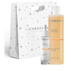 Christina Forever Young – 3-Гіалуронова сироватка, 30 мл + Балансувальний тонік, 300 мл