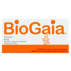 Пробіотичні жувальні таблетки зі смаком лимона, BIOGAIA PROTECTIS, 10 таблеток