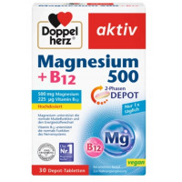 Doppelherz (Доппельгерц) Magnesium 500 + B12, капсулы 30 шт - магний и витамин B12 для поддержания организма