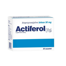 Actiferol Fe Актиферол залізо 30 мг саше для вагітних, дефіцит заліза, анемія, порошок для розчину, 30 шт