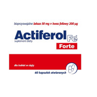 Actiferol Fe Forte – железо 30 мг + фолиевая кислота 200 мкг для беременных и при анемии, 60 капсул