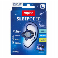 Alpine SleepDeep Sleep Deep 21,8–27 дБ — беруши для сна (ушные беруши, earplugs) от храпа и шума, многоразовые, 3D Oval, размеры S/M/L, с чехлом