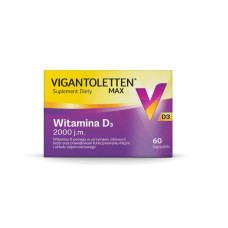 	 Vigantoletten Max Вігантолеттен вітамін D3 2000 МО холекальциферол капсули для імунітету та кісток, 60 шт