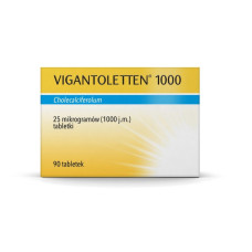 Vigantoletten 1000 Вігантолеттен вітамін D3 1000 МО холекальциферол таблетки, 90 шт