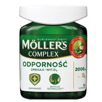 Моллерс (Mollers) Complex Омега-3 + D3 2000 МЕ - рыбий жир для иммунитета, сердца и мозга, 60 капсул