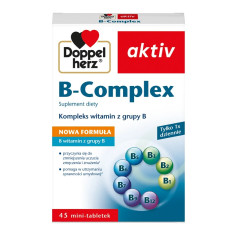 Doppelherz aktiv B-Complex комплекс 8 витаминов группы В для поддержания энергетического обмена и нервной системы 45 таблеток