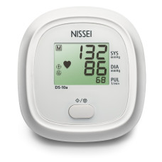 Тонометр автоматичний Nissei DS-10a з адаптером — плечовий електронний вимірювач артеріального тиску та пульсу, індикатор аритмії