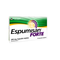 Еспумізан Espumisan Forte 240 мг капсули 20 шт симетикон від здуття живота, газоутворення, метеоризму для дорослих і підлітків