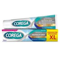 Corega Super Mocny Neutralny Smak — крем для фіксації зубних протезів без цинку, нейтральний смак, 70 г