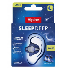 Беруши для сна Alpine SleepDeep Large L, 27 дБ, многократные, от шума и храпения, с футляром