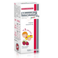 Magnefar B6 Junior сироп с малиновым вкусом для детей и взрослых, 120 мл