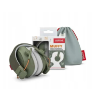 Alpine Muffy Kids – зелені навушники, комфортний захист слуху 25 дБ для дітей 5–16 років