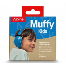 Alpine Muffy Kids Blue — детские шумоподавляющие наушники, защита слуха 25 дБ, 5–16 лет