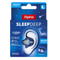 Беруши для сна Alpine SleepDeep Medium M, 27 дБ, многократные, от шума и храпения, с футляром
