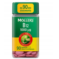 Моллерс (Mollers) B12 1000 мкг — вітамін B12 для нервової системи, імунітету та енергії, 90 таблеток
