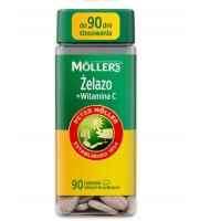 Моллерс (Mollers) Железо 50 мг + Витамин С 60 мг - для энергии, иммунитета и уменьшения усталости, 90 таблеток