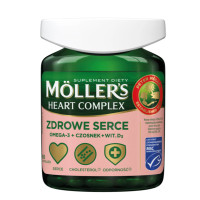 Моллерс (Mollers) Heart Complex Здоровое Сердце - Омега-3 + чеснок + витамин D3, для взрослых и детей от 6 лет, 60 капсул