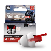 Мото-беруші Alpine MotoSafe Race — беруші для мотоцикла від шуму вітру та двигуна, професійний захист слуху для байкерів, багаторазові