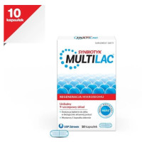 Мультилак Synbiotyk Multilac - синбиотик с 9 штаммами пробиотиков при дисбактериозе и после антибиотиков, 10 капсул