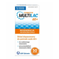 Мультілак Multilac 60+ Synbiotic капсули 50 шт — пробіотик + пребіотик для людей 60+, мікрофлора кишечника, після антибіотиків