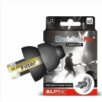Alpine MusicSafe Pro Black — беруші для музикантів 16/19/22 дБ, професійний захист слуху для концертів і репетицій